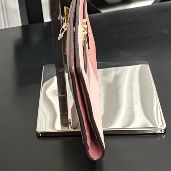 NWT MICHAEL KORS Reed Large Pebbled Leather Snap Wallet - Primrose (pink) - Picture 4 of 11